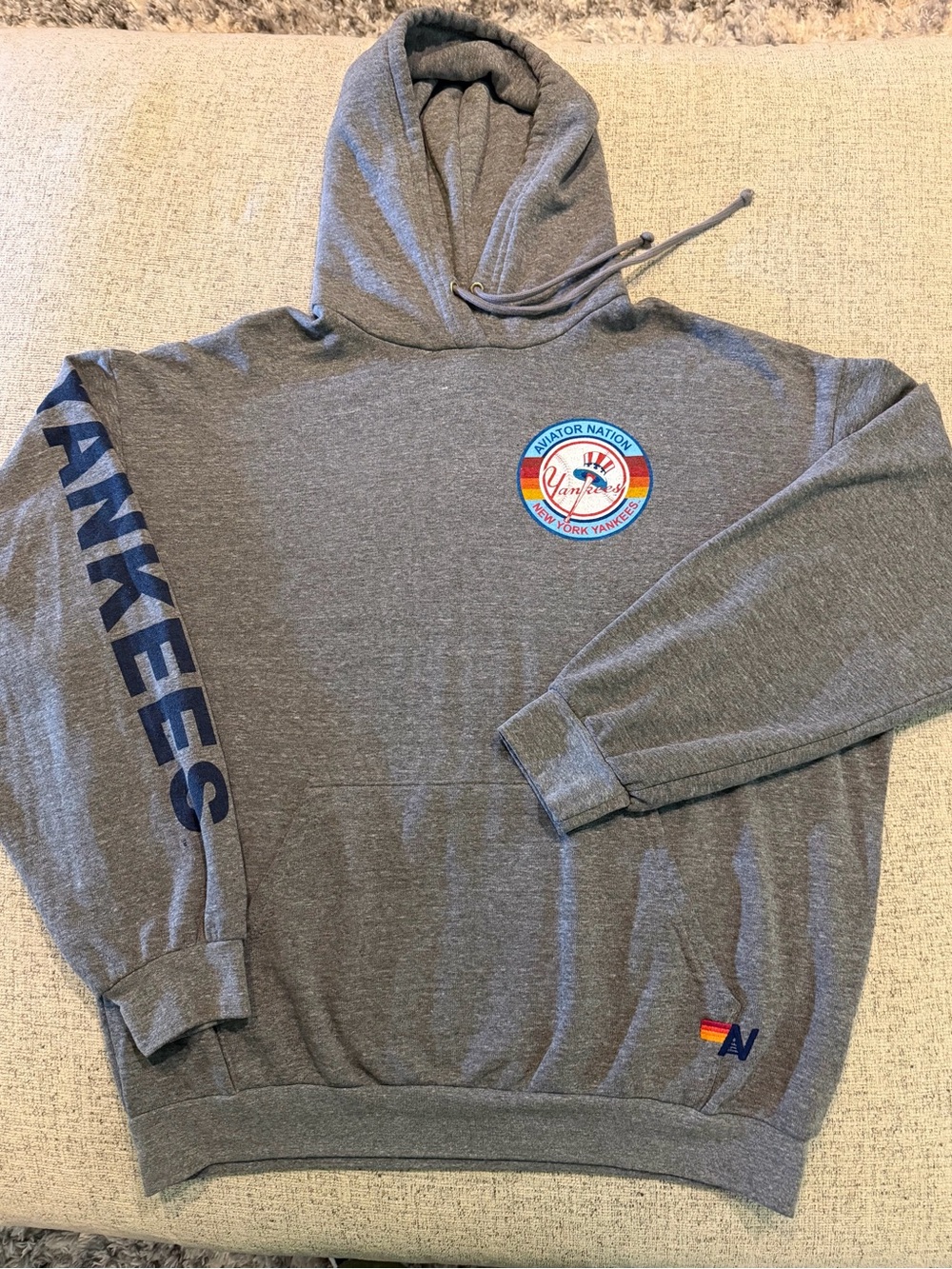 Aviator Nation x New York Yankees Hoodie Gray Size M